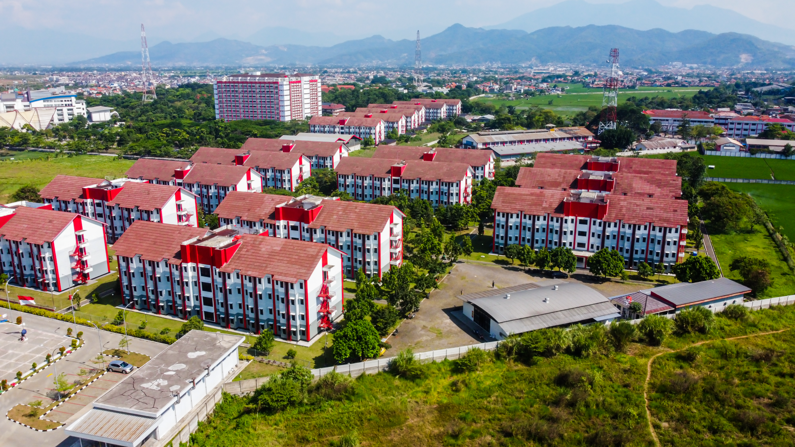 Asrama telkom university aerial view